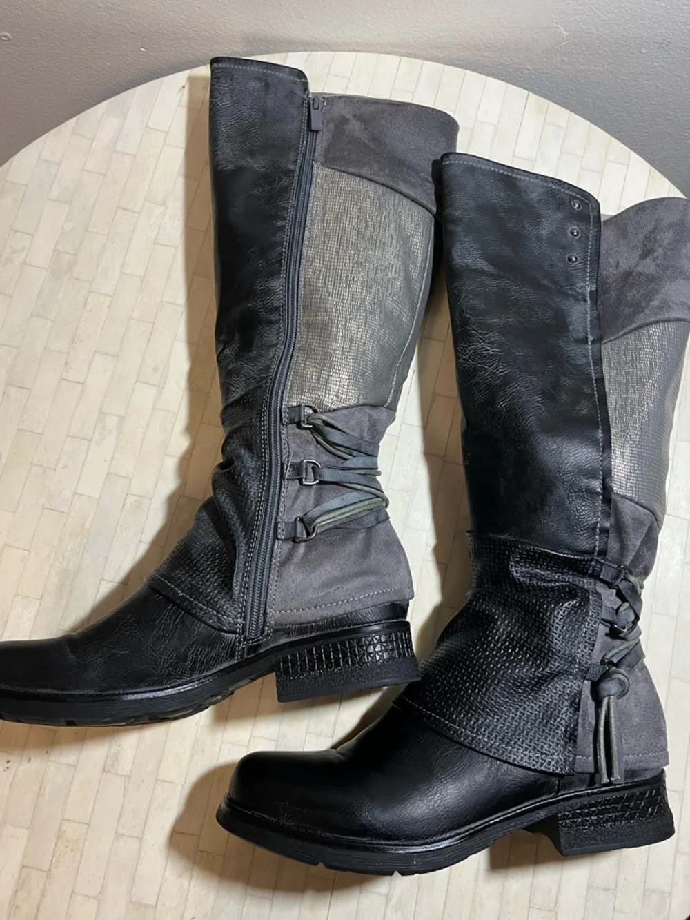 Patrizia by SpringStep Maxie Dark Gray Over the Knee Boots size 40